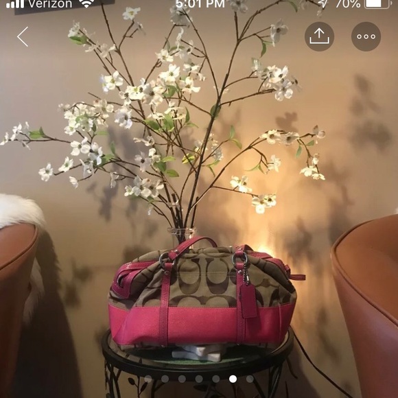 Coach Shoulder bag. Pink and tan. - Picture 3 of 7